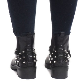 Botas Chelsea sólidas y aisladas E4917 Negro 5