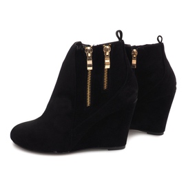 Botas de cuña elegantes 1058-19A Negro 6