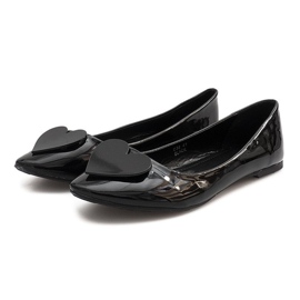 Bailarinas Lacadas Con Corazón C38 Negro 2