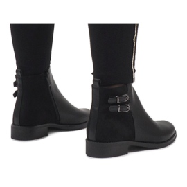 Ideal Shoes Botas negras elegantes C-7200 negro 3