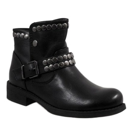 Marquiiz Botas negras decoradas HUQ-008 negro 1