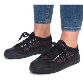 Zapatillas negras Dolita caladas negro 2
