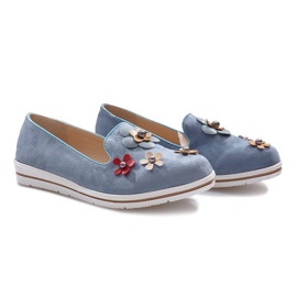 Cuñas sin cordones azules Multi Flower 2