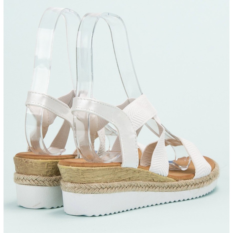 Anesia Paris Sandalias sin cordones en la plataforma blanco 2