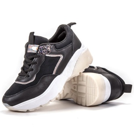 SHELOVET Zapatillas con cordones negro 2