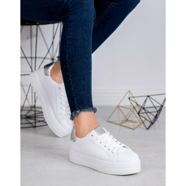 SHELOVET Calzado deportivo de moda blanco 4