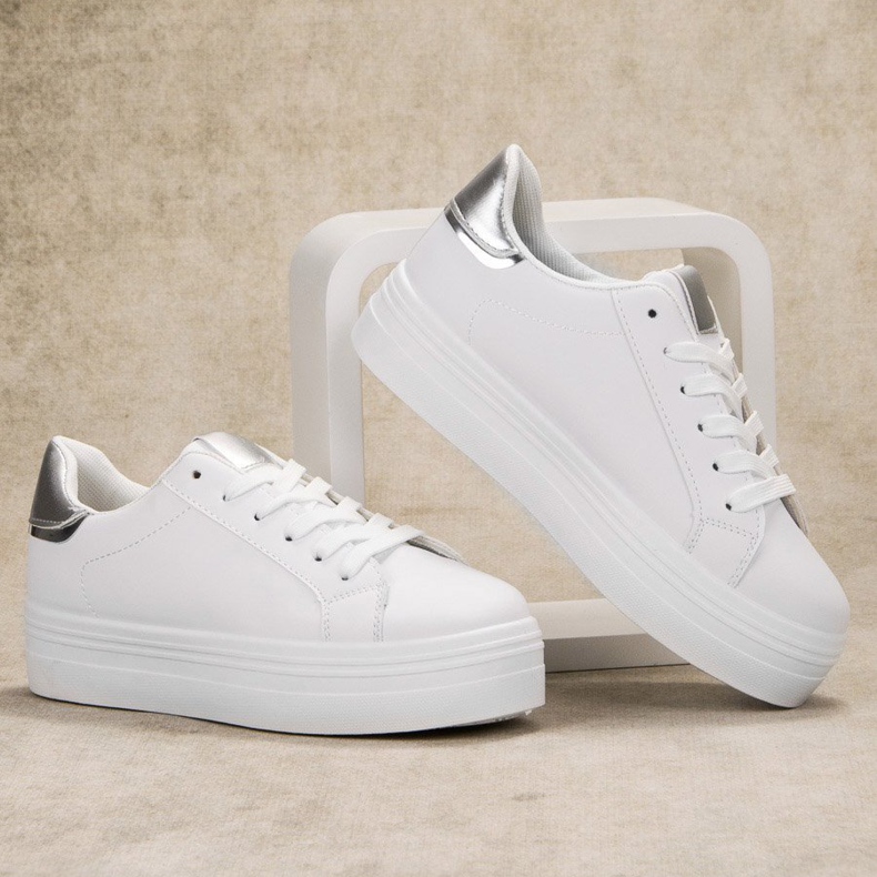 SHELOVET Calzado deportivo de moda blanco 2