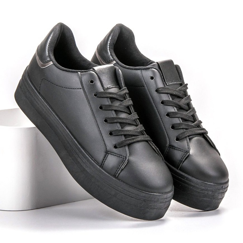 SHELOVET Calzado deportivo de moda negro 2