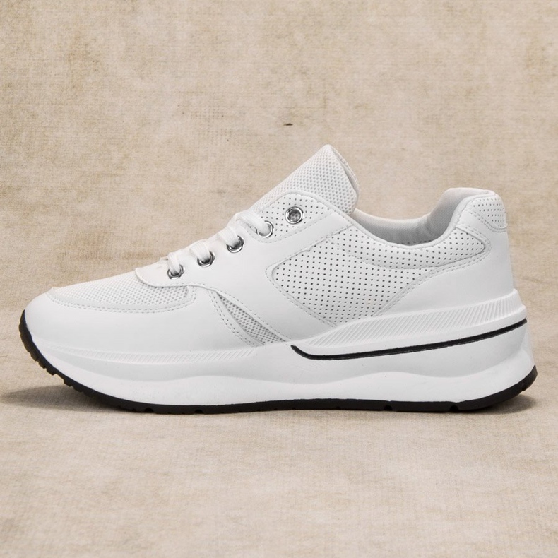 SHELOVET Calzado deportivo con cordones blanco 1