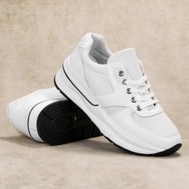 SHELOVET Calzado deportivo con cordones blanco 5