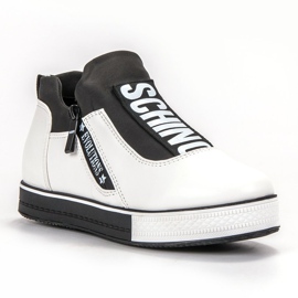 SHELOVET Zapatos de mujer de moda blanco negro 2