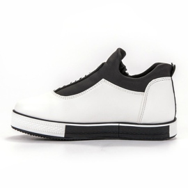 SHELOVET Zapatos de mujer de moda blanco negro 3