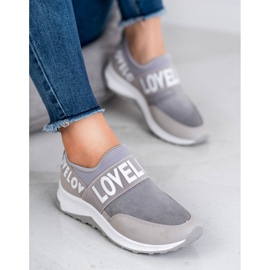 SHELOVET Zapatos de gamuza sin cordones gris 3