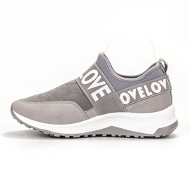 SHELOVET Zapatos de gamuza sin cordones gris 1