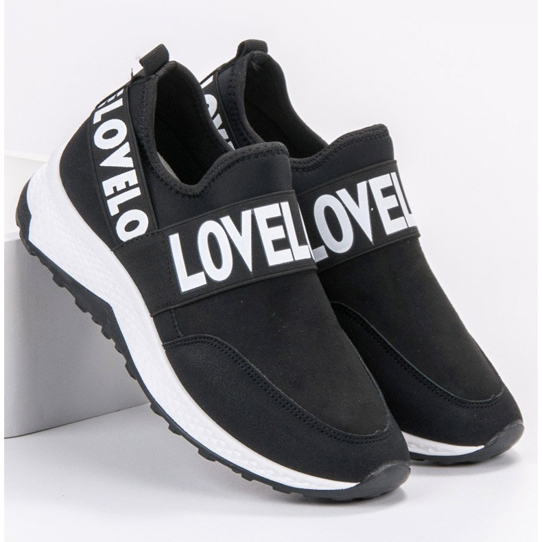 SHELOVET Zapatos de gamuza sin cordones negro 1