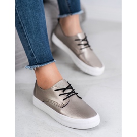 Seastar Zapatos de cuero ecológico gris 2