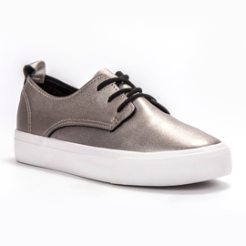 Seastar Zapatos de cuero ecológico gris 4