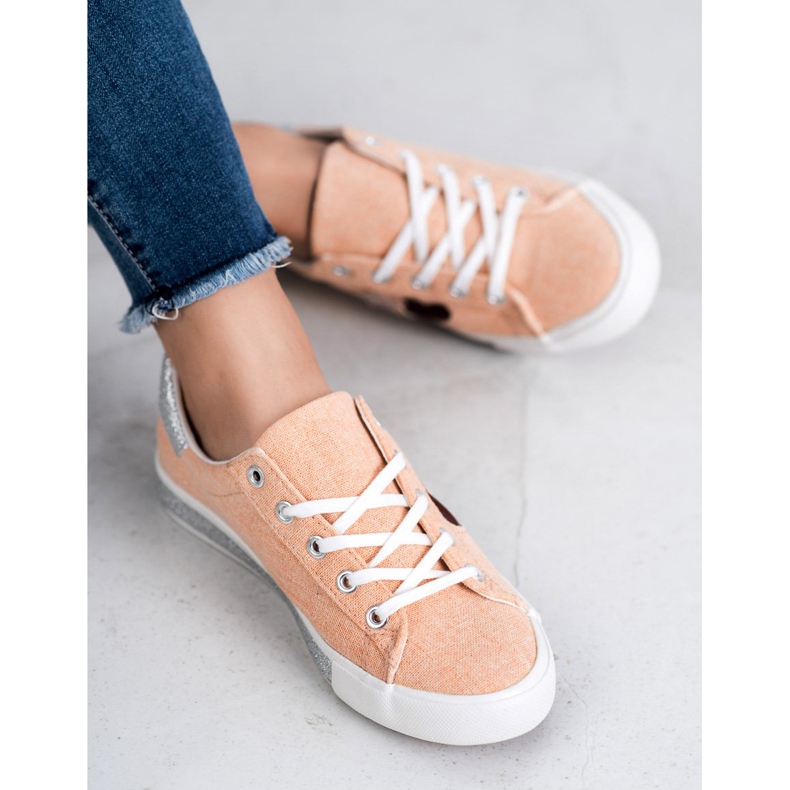 Kylie Zapatillas con purpurina naranja 2