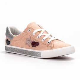 Kylie Zapatillas con purpurina naranja 3