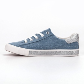 Kylie Zapatillas con purpurina azul 5