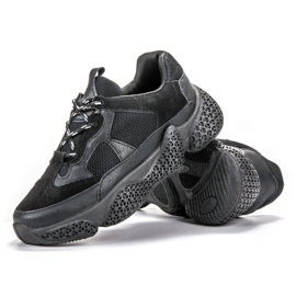 SHELOVET Zapatillas negras de moda negro 3
