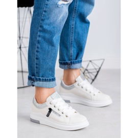 SHELOVET Zapatos deportivos de moda blanco 5
