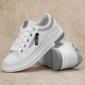 SHELOVET Zapatos deportivos de moda blanco 3