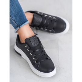 SHELOVET Zapatos deportivos de moda negro 2 SHELOVET Zapatos deportivos de moda negro 2