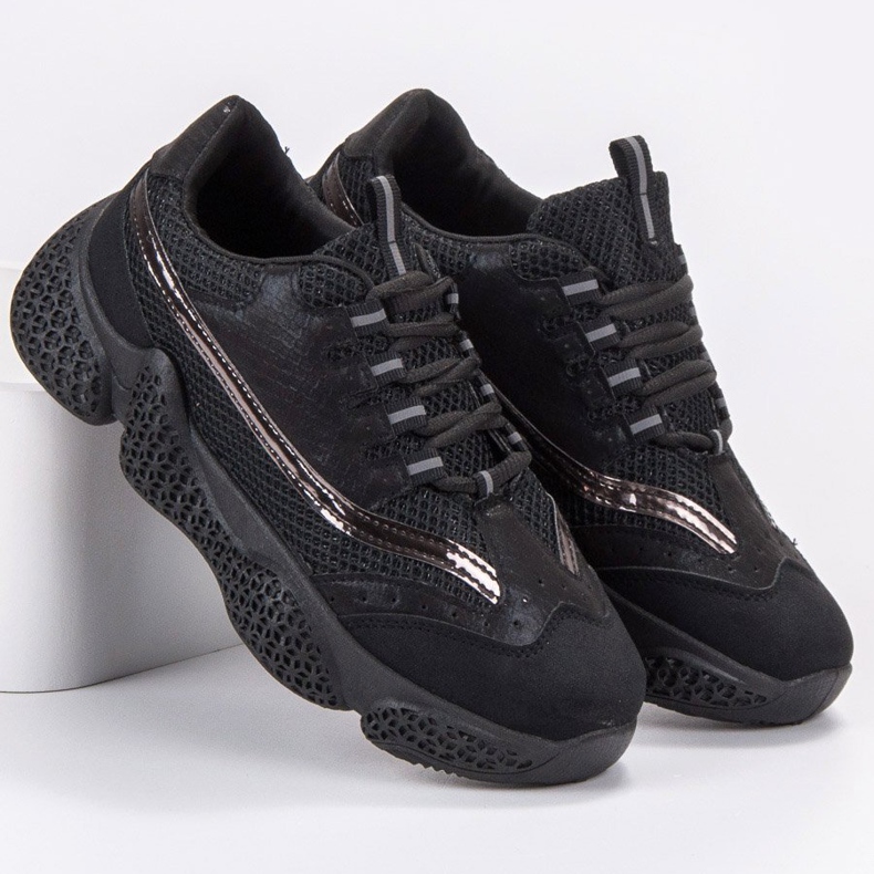 SHELOVET Calzado deportivo de moda negro 1