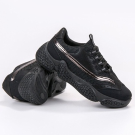 SHELOVET Calzado deportivo de moda negro 4