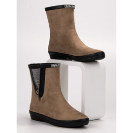 Kylie Chanclos de gamuza con cremallera decorativa beige 3