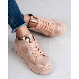 Bestelle Zapatos deportivos de oro rosa rosado amarillo 3