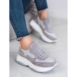 Ideal Shoes Zapatillas gris claro 3