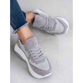 Ideal Shoes Zapatillas gris claro 4