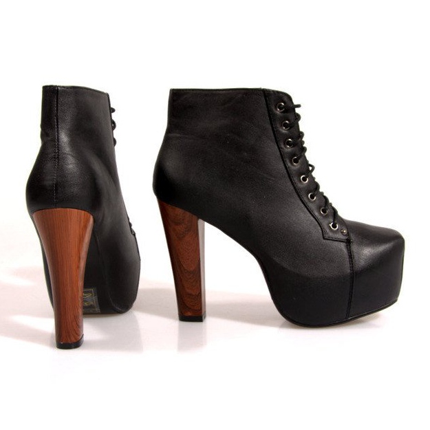 Botas Solid On Heel K764 Negro 2