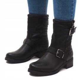 Botas cálidas con hebilla 14A7181 Negro 1