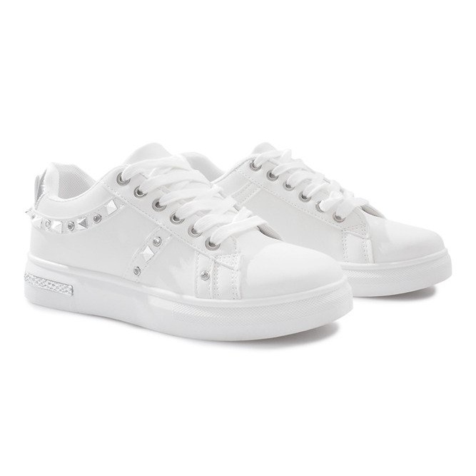 Zapatillas blancas con tachuelas Lucette blanco 1