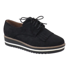 Zapatos negros con cordones A510-2 1