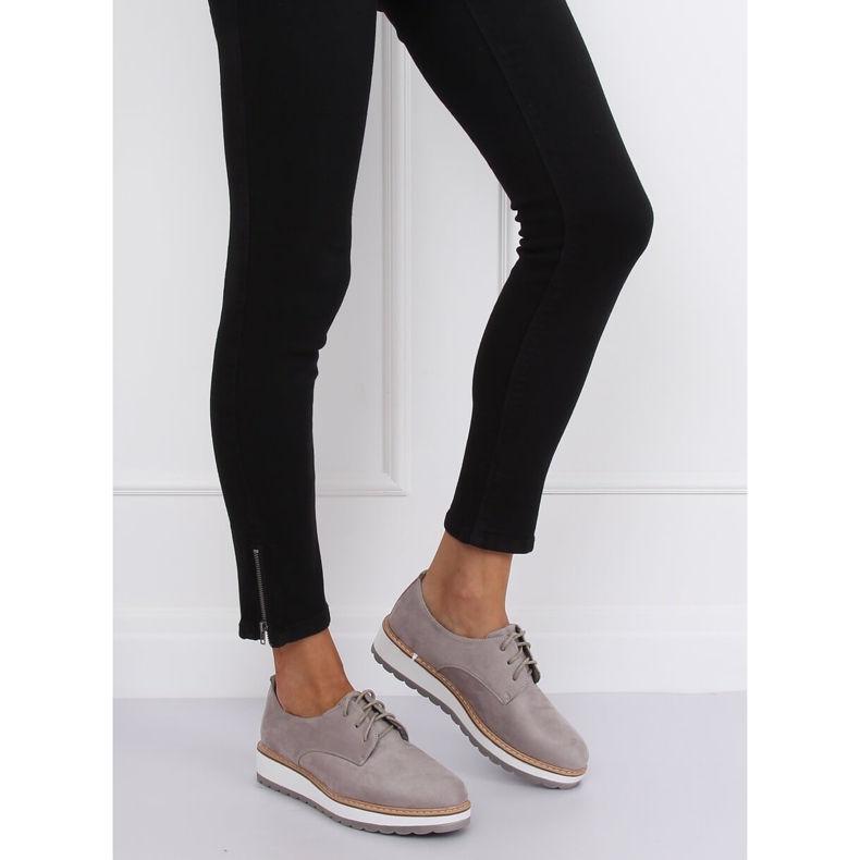 Gris Mocasines grises Mujer C-7225 Gris 1