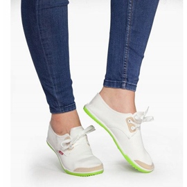 Lycra BL181 Zapatillas blancas sin cordones blanco 1