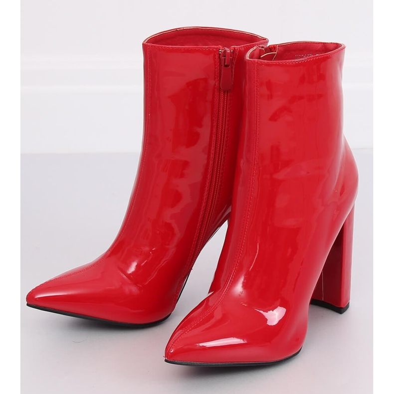 Botas de tacón lacado rojo NS065P Rojo 2