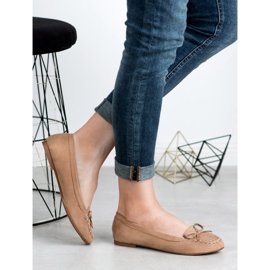 Small Swan Mocasines beige oscuro con lazo 1 Small Swan Mocasines beige oscuro con lazo 1