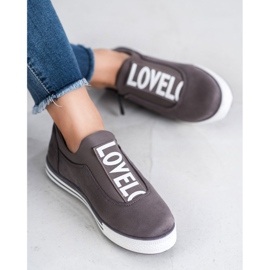 SHELOVET Zapatos deportivos Love Suede gris 4