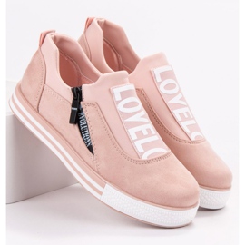 SHELOVET Zapatos deportivos Love Suede rosado 4