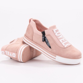 SHELOVET Zapatos deportivos Love Suede rosado 5