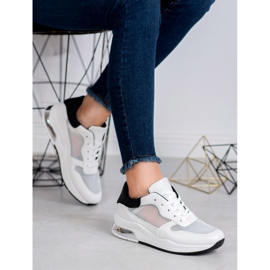 SHELOVET Zapatos deportivos con malla blanco 1