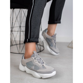 SHELOVET Zapatillas grises de moda 4