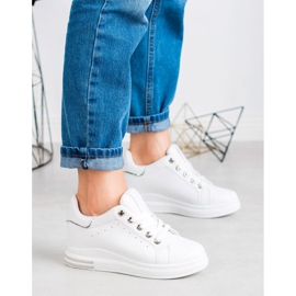 SHELOVET Zapatillas de deporte de cuña blanco 1