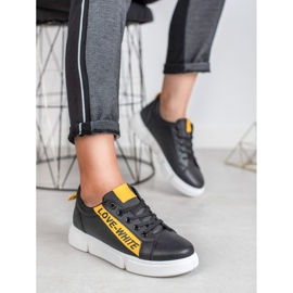 Jumex Amo los zapatos deportivos negro amarillo 1 Jumex Amo los zapatos deportivos negro amarillo 1