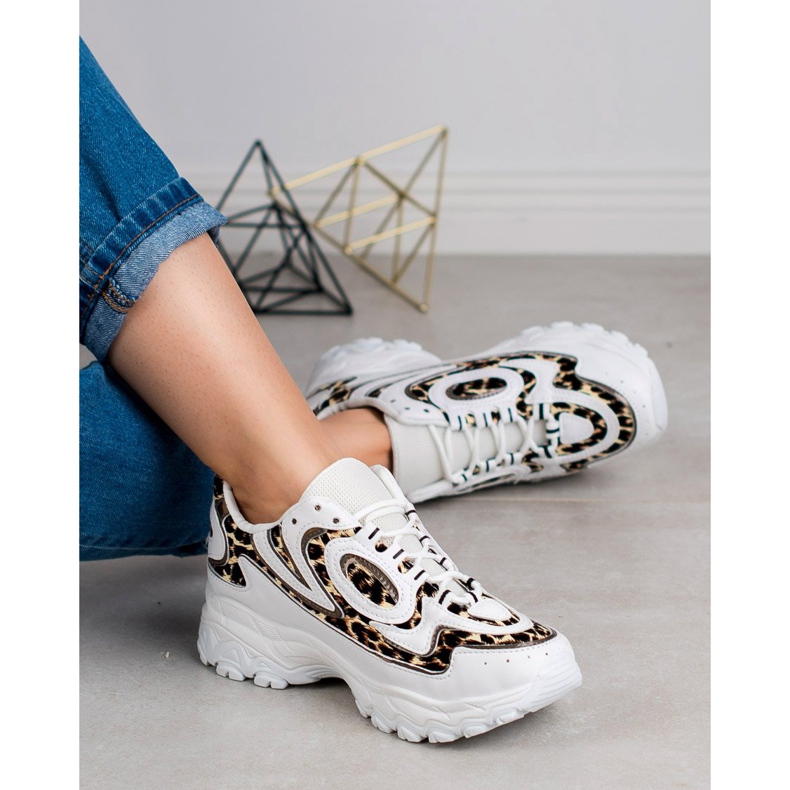 Kayla Calzado deportivo para mujer blanco marrón 1